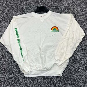 Vintage Greenpeace Rainbow Shirt Men S-M‎ White Todd Long Sleeve New with Defect